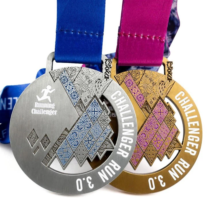 Custom Metal Round Shape Enamel Gold Medals